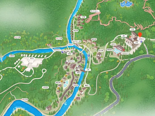 博山结合景区手绘地图智慧导览和720全景技术，可以让景区更加“动”起来，为游客提供更加身临其境的导览体验。